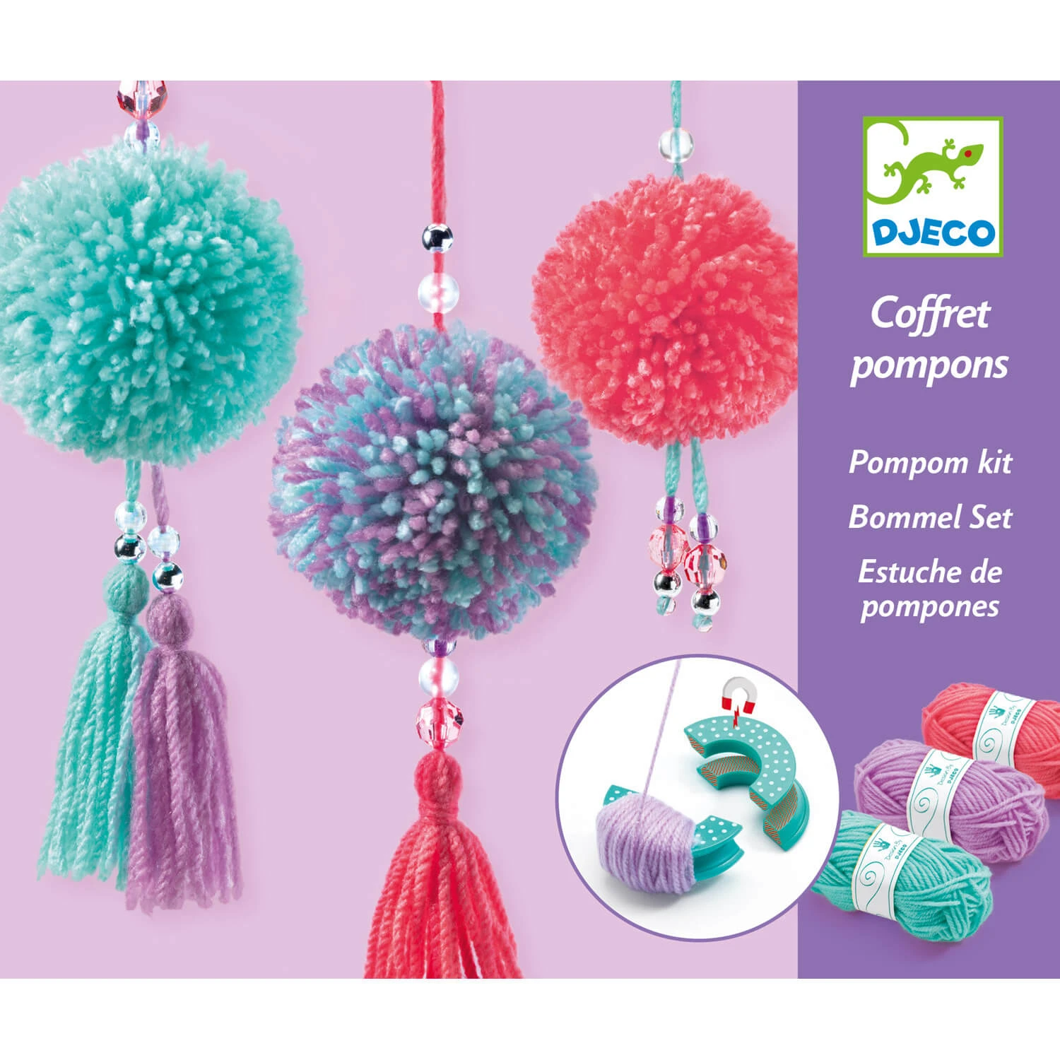 Djeco Coffret Pompons Pampilles 4 Djeco Coffret Pompons Pampilles – Image 2