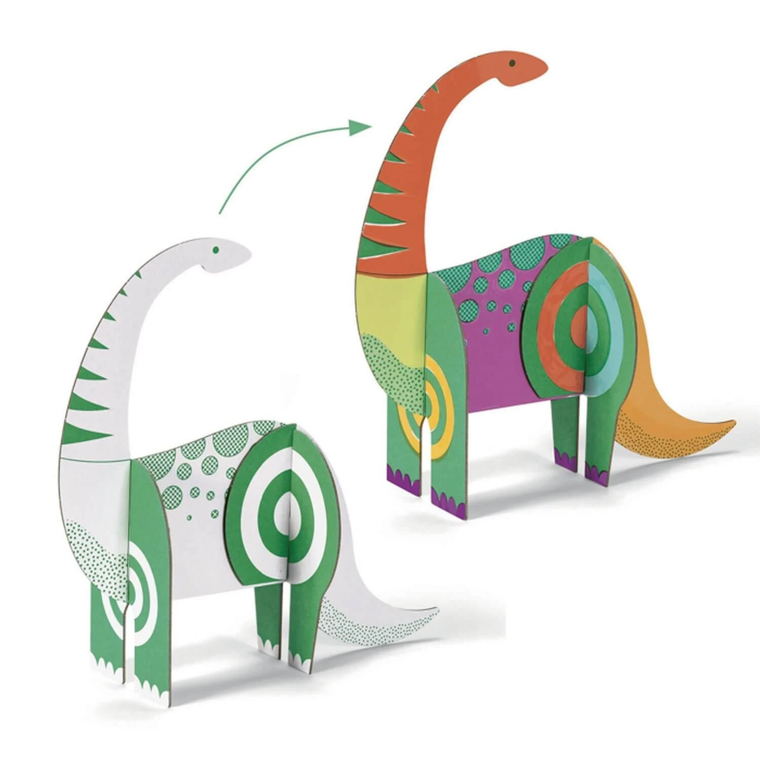 Djeco Colorie Assemble Joue : Les Dinosaures 4 Djeco Colorie Assemble Joue : Les Dinosaures – Image 2