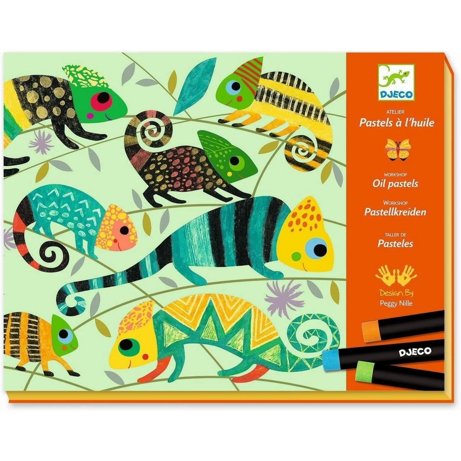 Djeco Pastel à L'huile : Jungle Colorée 4 Djeco Pastel à L'huile : Jungle Colorée – Image 2
