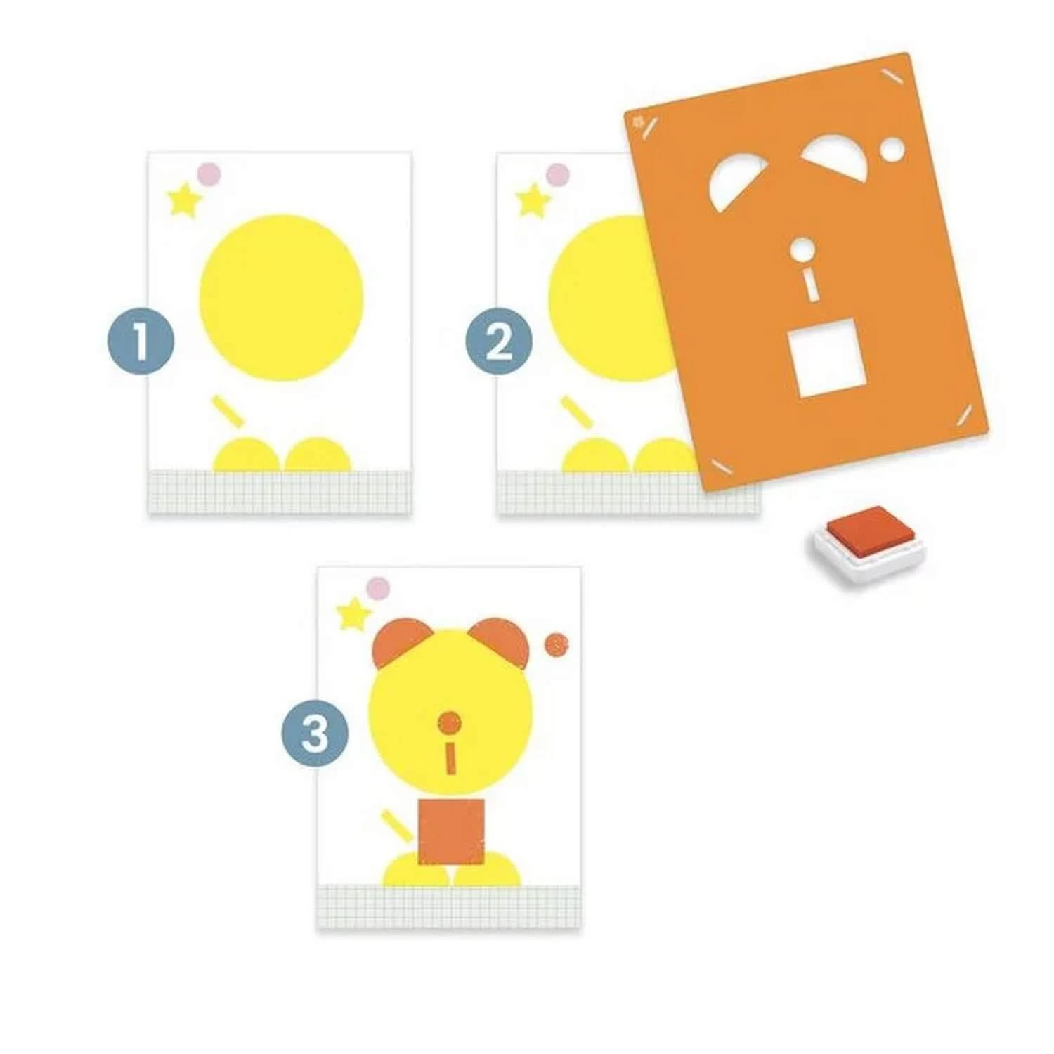 Djeco Coffret De Pochoirs, éponges Et Tampons Encreurs : Tape Et Tape 5 Djeco Coffret De Pochoirs, éponges Et Tampons Encreurs : Tape Et Tape – Image 3