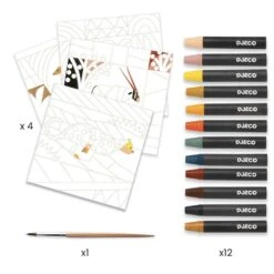 Crayons De Cire Aquarellables Djeco Inspired By :Désert 8 Crayons De Cire Aquarellables Djeco Inspired By :Désert -Petit Monde Soldes p3 FULL 64