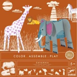 Djeco Colorie Assemble Joue : La Savane -Petit Monde Soldes p3 FULL 73