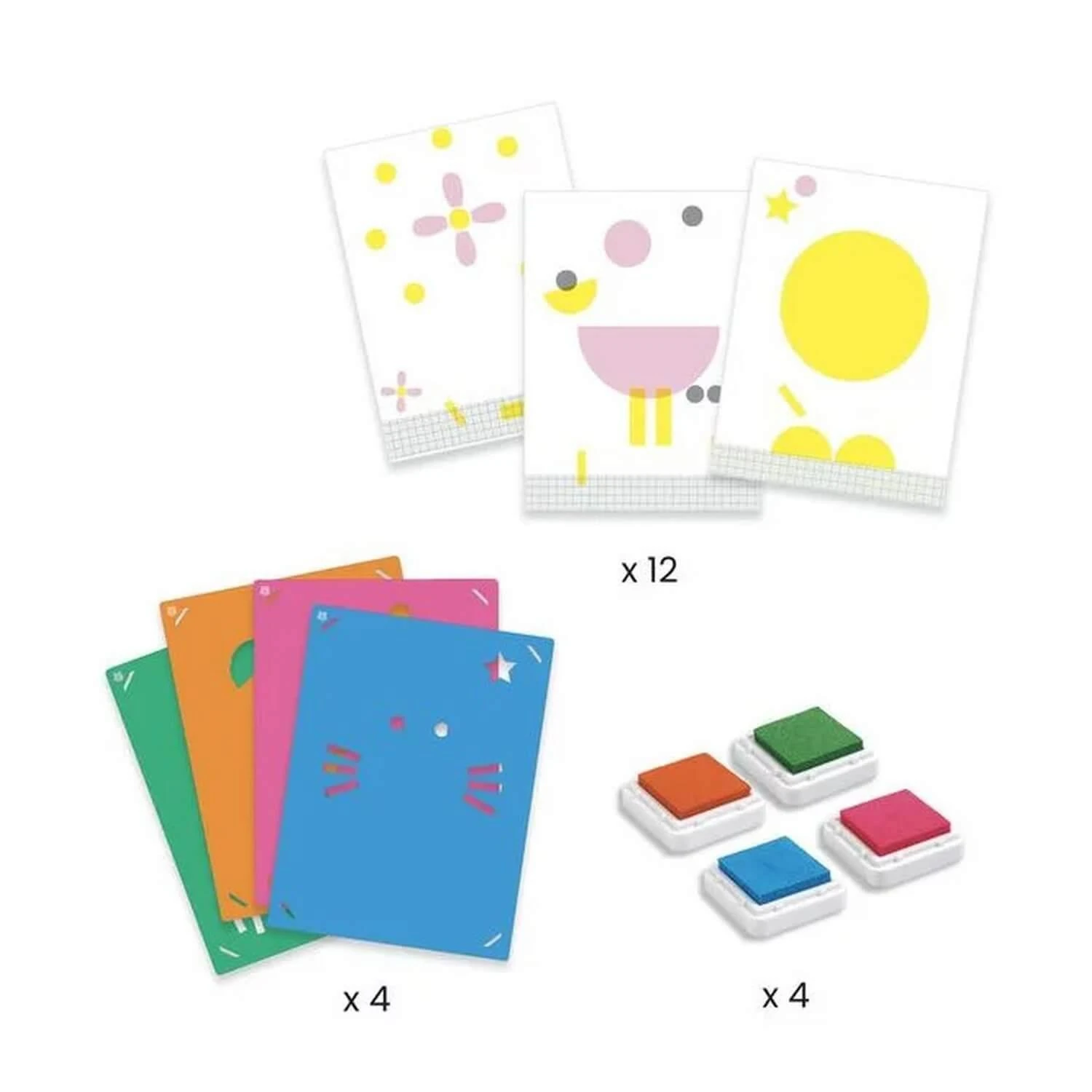 Djeco Coffret De Pochoirs, éponges Et Tampons Encreurs : Tape Et Tape 6 Djeco Coffret De Pochoirs, éponges Et Tampons Encreurs : Tape Et Tape – Image 4