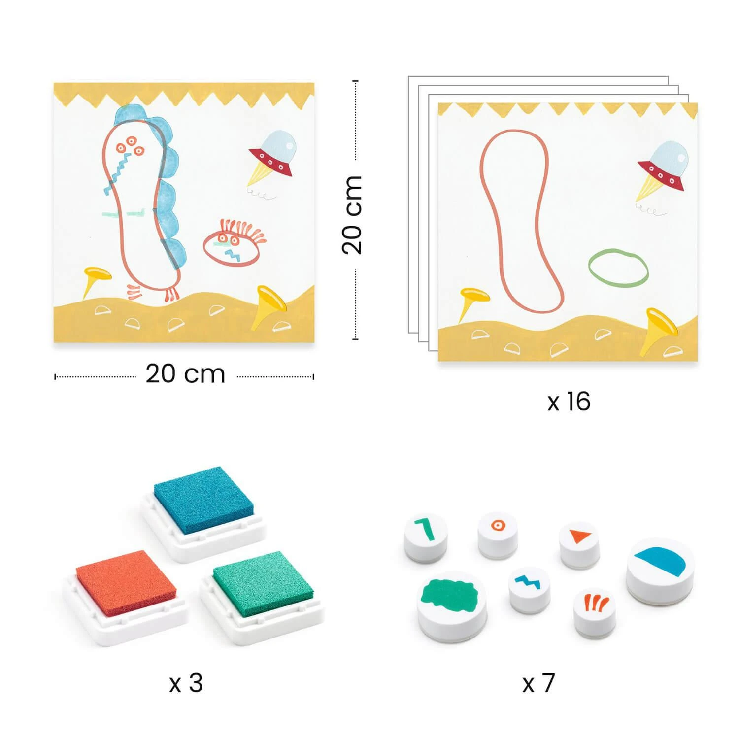 Djeco Coffret Tampons : Là-haut 6 Djeco Coffret Tampons : Là-haut – Image 4