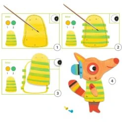 Djeco Coffret De Peinture : La Famille Renard -Petit Monde Soldes p4 FULL 33