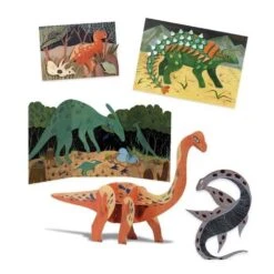 Djeco Coffret Multi Activités : Le Monde Des Dinosaures -Petit Monde Soldes p4 FULL 4