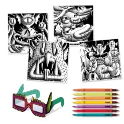 Djeco Coloriage 3D : Funny Freaks -Petit Monde Soldes p4 FULL 6