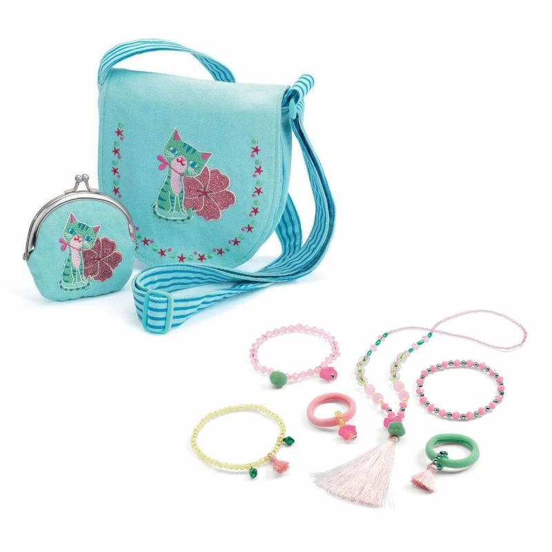 Djeco Pack Sac Brodé Chaton Et Bijoux Pompons Et Papillons 3 Djeco Pack Sac Brodé Chaton Et Bijoux Pompons Et Papillons