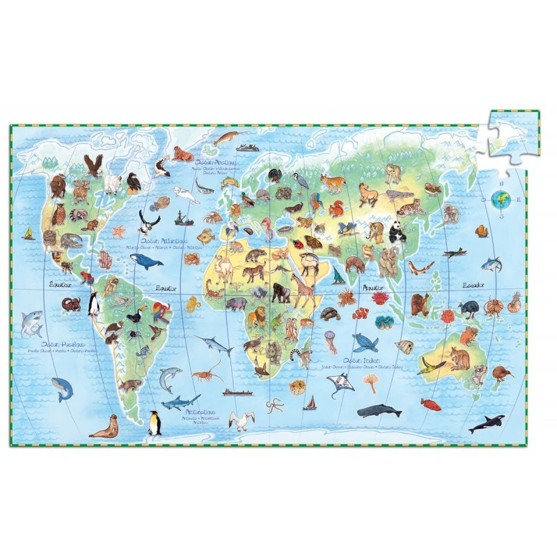 Puzzle Djeco 5 Ans Animaux Du Monde 100 Pièces 4 Puzzle Djeco 5 Ans Animaux Du Monde 100 Pièces – Image 2