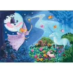 Puzzle 4 Ans La Fée Et La Licorne 36 Pièces - Djeco -Petit Monde Soldes puzzle la fee et la licorne djeco 1