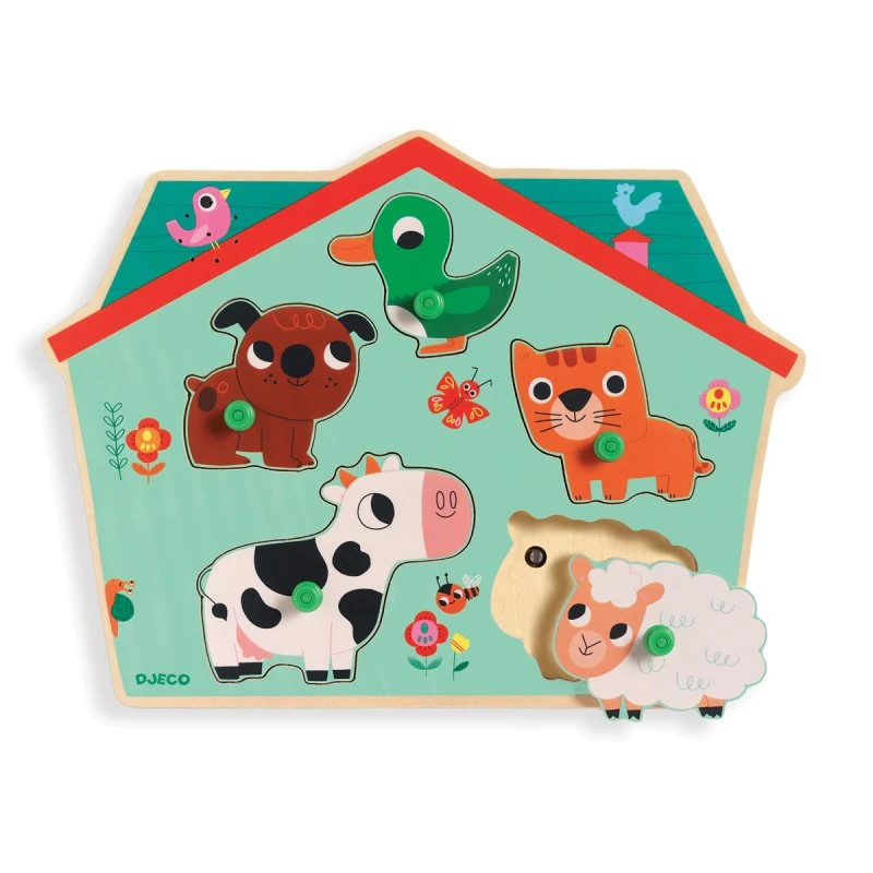 Djeco Puzzle Sonore Animaux De La Ferme Ouaf Woof 3 Djeco Puzzle Sonore Animaux De La Ferme Ouaf Woof