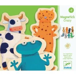 Djeco Crazy Animaux Puzzles Magnétiques 2 Ans 5 Djeco Crazy Animaux Puzzles Magnétiques 2 Ans -Petit Monde Soldes puzzles magnetiques animaux crazy 1