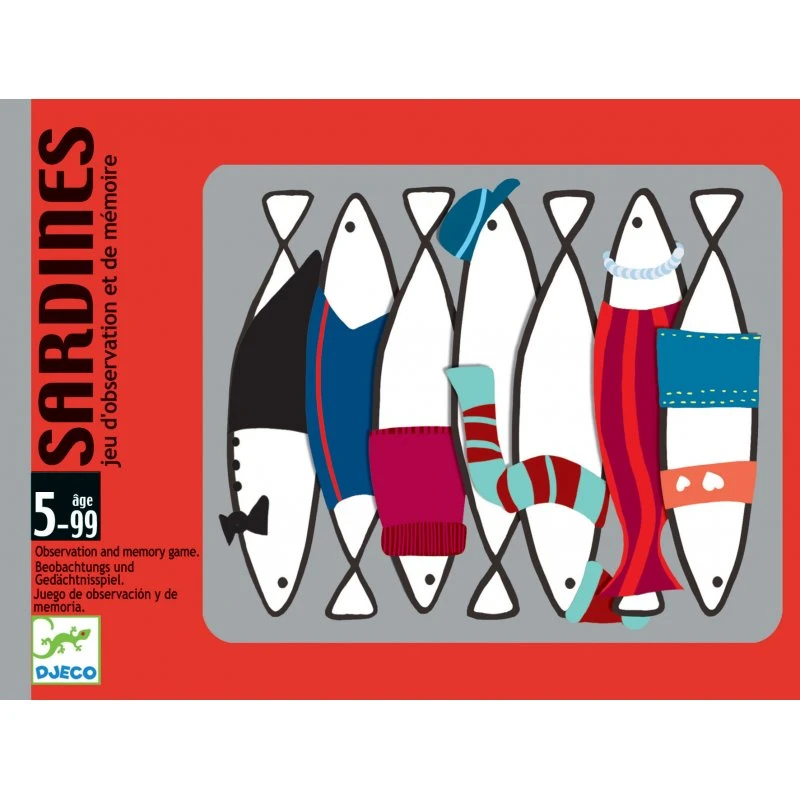 Sardines - Jeu De Mémoire Djeco 3 Sardines - Jeu De Mémoire Djeco