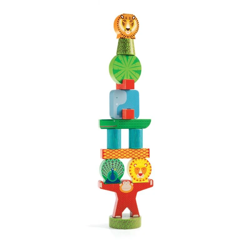 Stacky Jungle - Jouet De Construction Djeco 4 Stacky Jungle - Jouet De Construction Djeco – Image 2